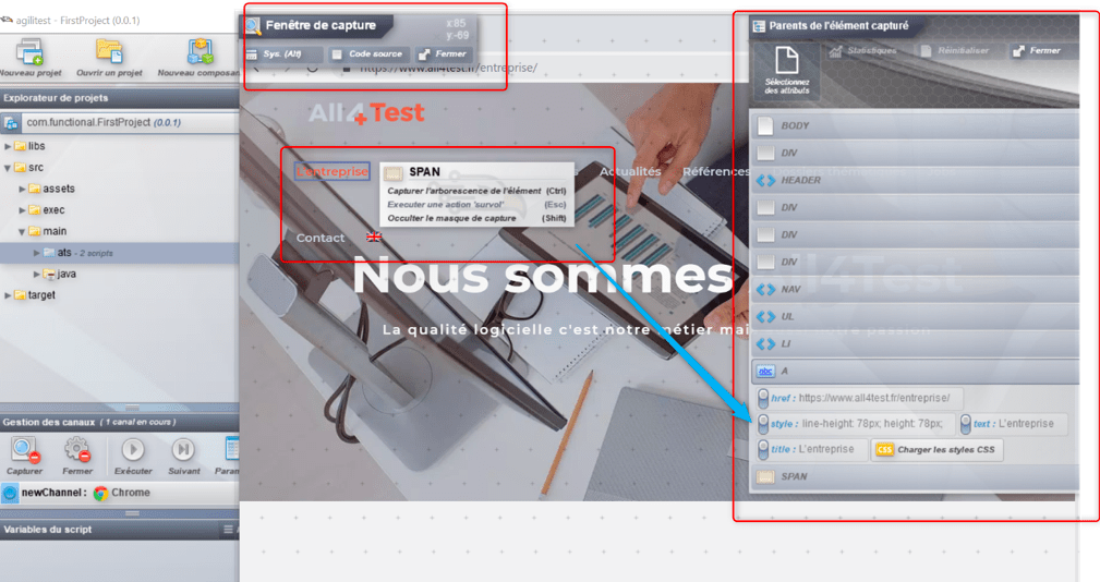  Identification des objets selenium